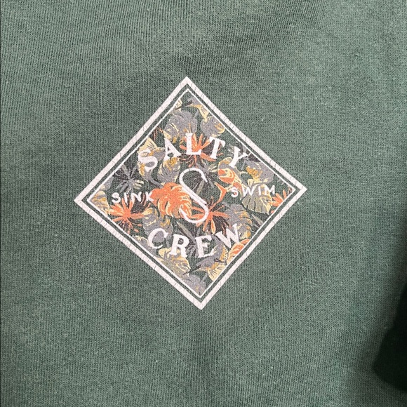 Salty Crew Boys Green Sweatshirt Size Medium - Picture 2 of 7